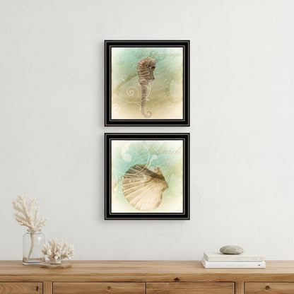 Set Of Two The Sea III and Sea IV 1 Black Framed Print Wall Art HomeRoots