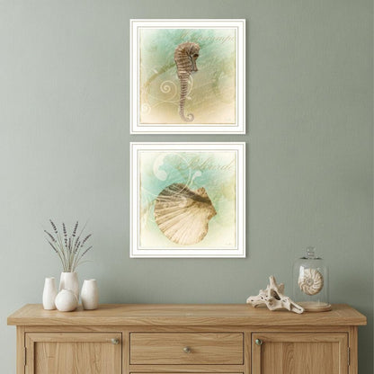 Set Of Two The Sea III and Sea IV 2 White Framed Print Wall Art HomeRoots