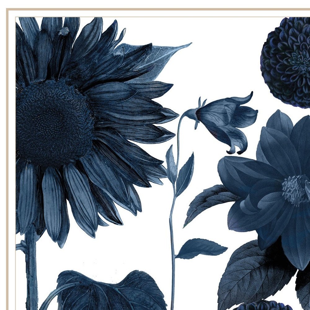 Set Of Two Sunflower Blues 2 White Framed Print Wall Art HomeRoots
