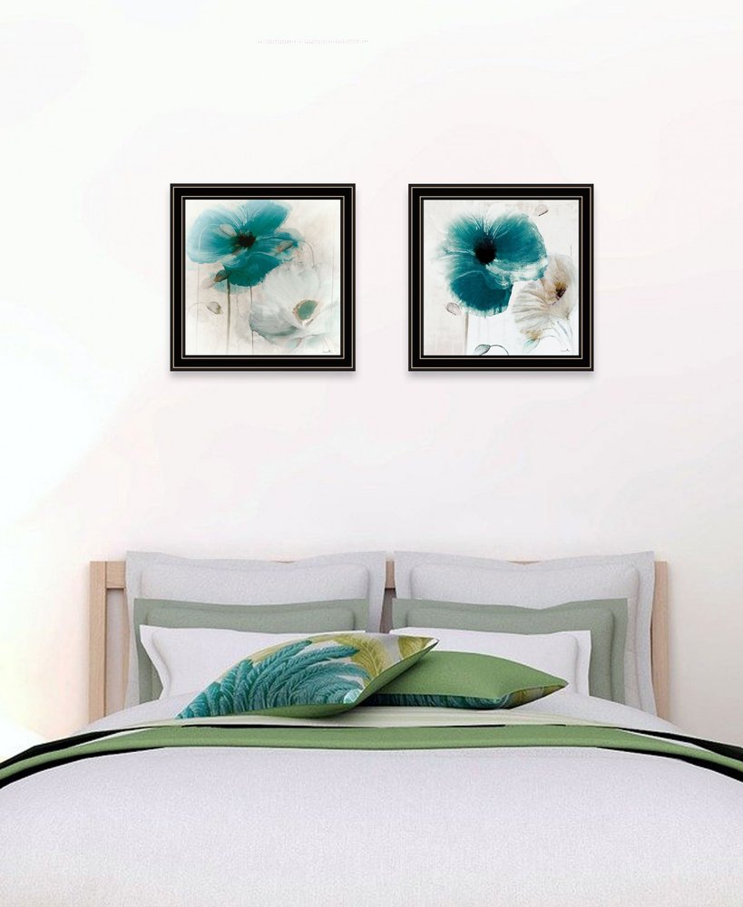 Set Of Two Poppy 1 Black Framed Print Wall Art HomeRoots