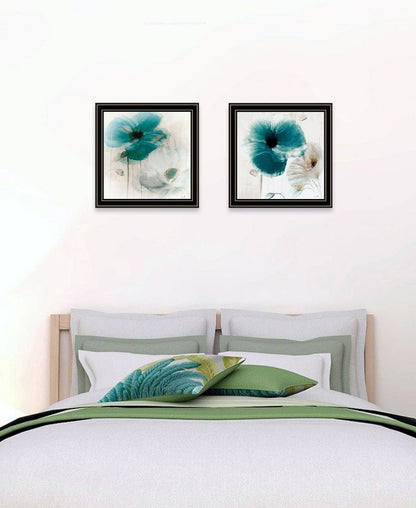 Set Of Two Poppy 1 Black Framed Print Wall Art HomeRoots