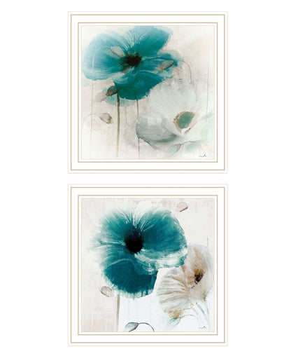 Set Of Two Poppy 2 White Framed Print Wall Art HomeRoots