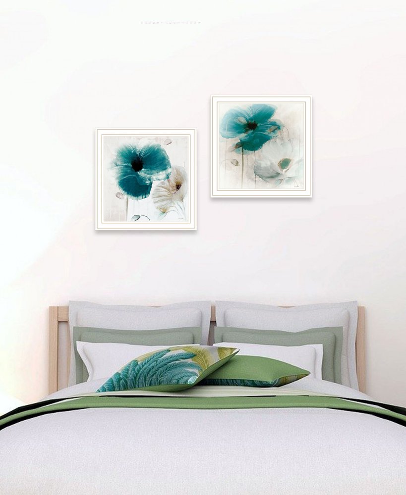 Set Of Two Poppy 2 White Framed Print Wall Art — view 5