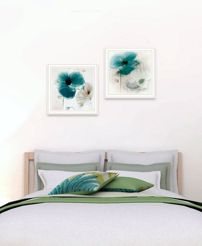 Set Of Two Poppy 2 White Framed Print Wall Art HomeRoots