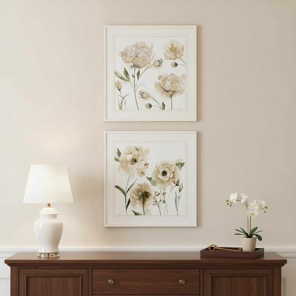 Set Of Two Brittany I and Sea II 1 White Framed Print Wall Art — view 1