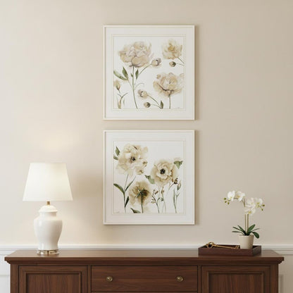 Set Of Two Brittany I and Sea II 1 White Framed Print Wall Art HomeRoots