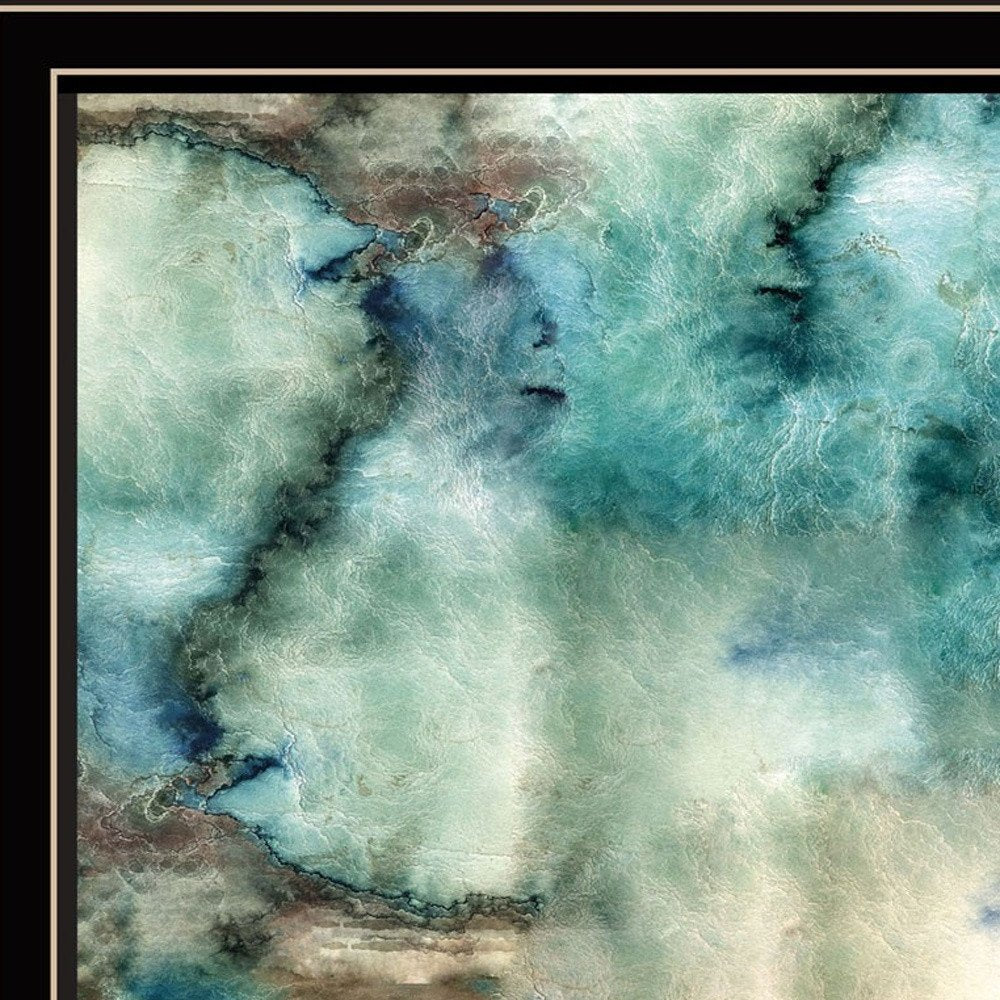Set Of Two Earth tones I and Sea II 1 Black Framed Print Wall Art HomeRoots