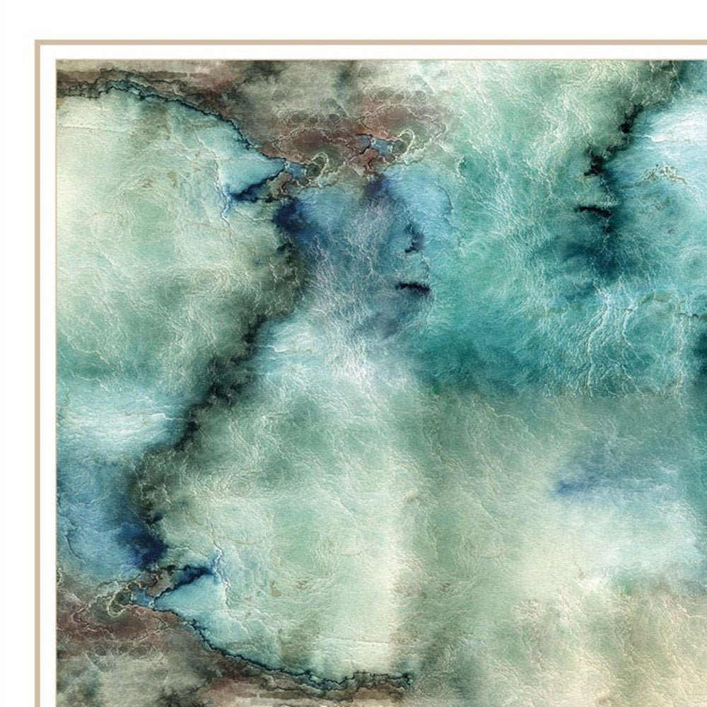 Set Of Two Earth tones I and Sea II 2 White Framed Print Wall Art — view 2