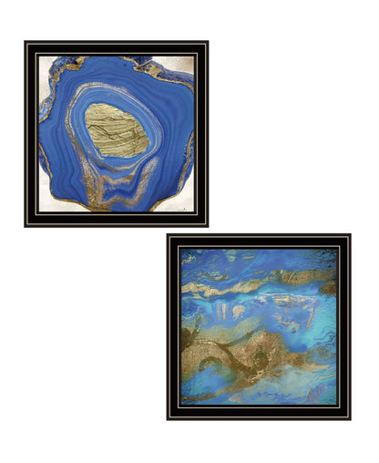 Set Of Two Perisse Cobalt 1 Black Framed Print Wall Art HomeRoots