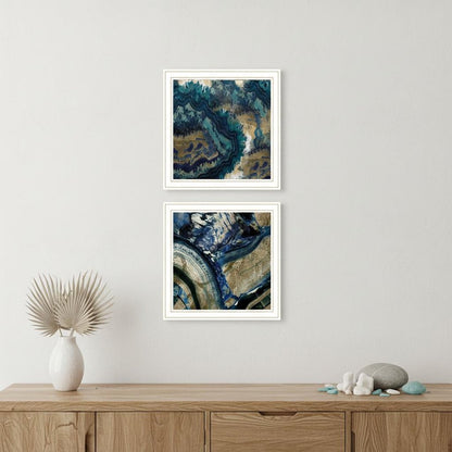 Set Of Two Geode Reef Pleasure 1 White Framed Print Wall Art HomeRoots