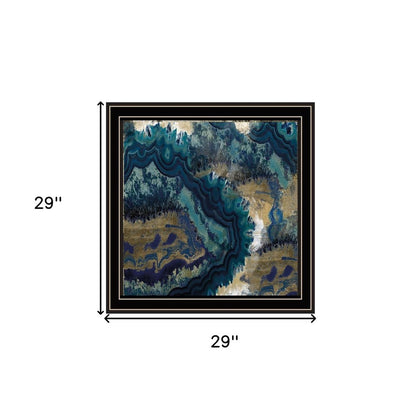 Set Of Three Deep Blue 1 Black Framed Print Wall Art HomeRoots