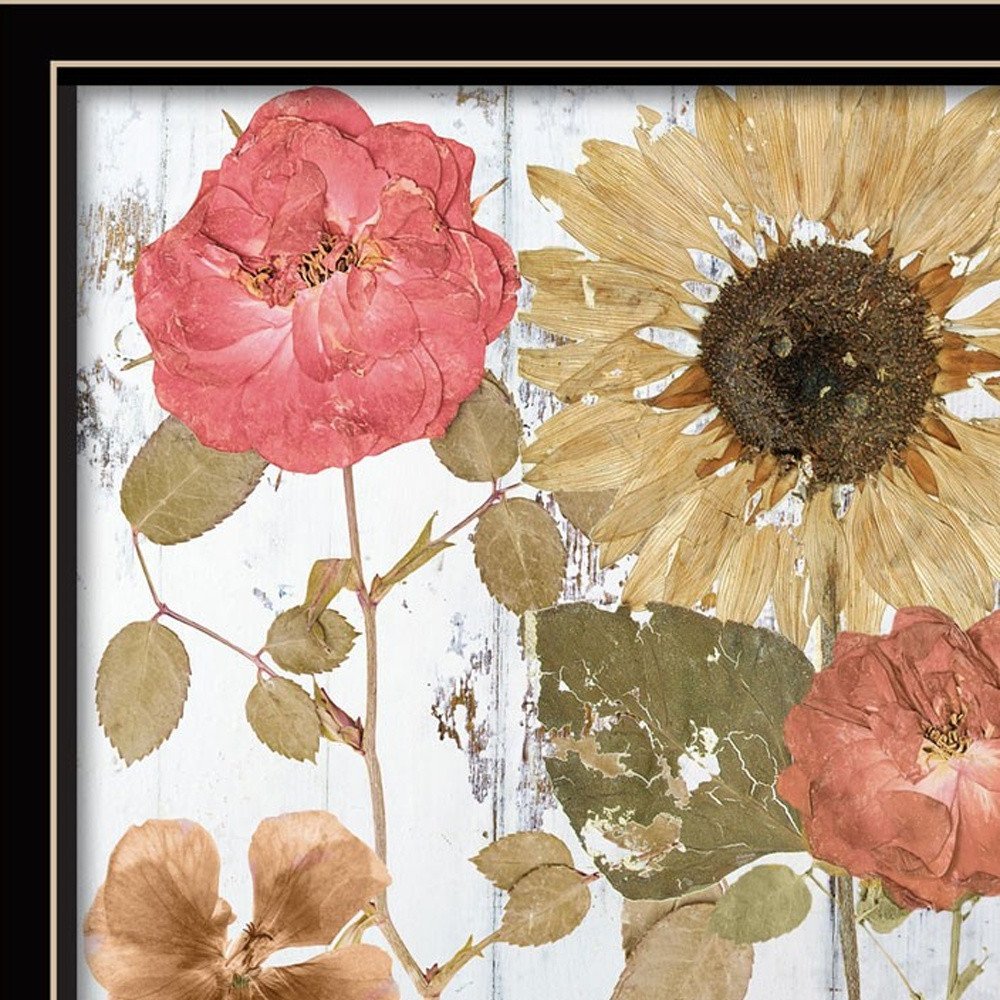 Set Of Two Earth to Petals 1 Black Framed Print Wall Art HomeRoots