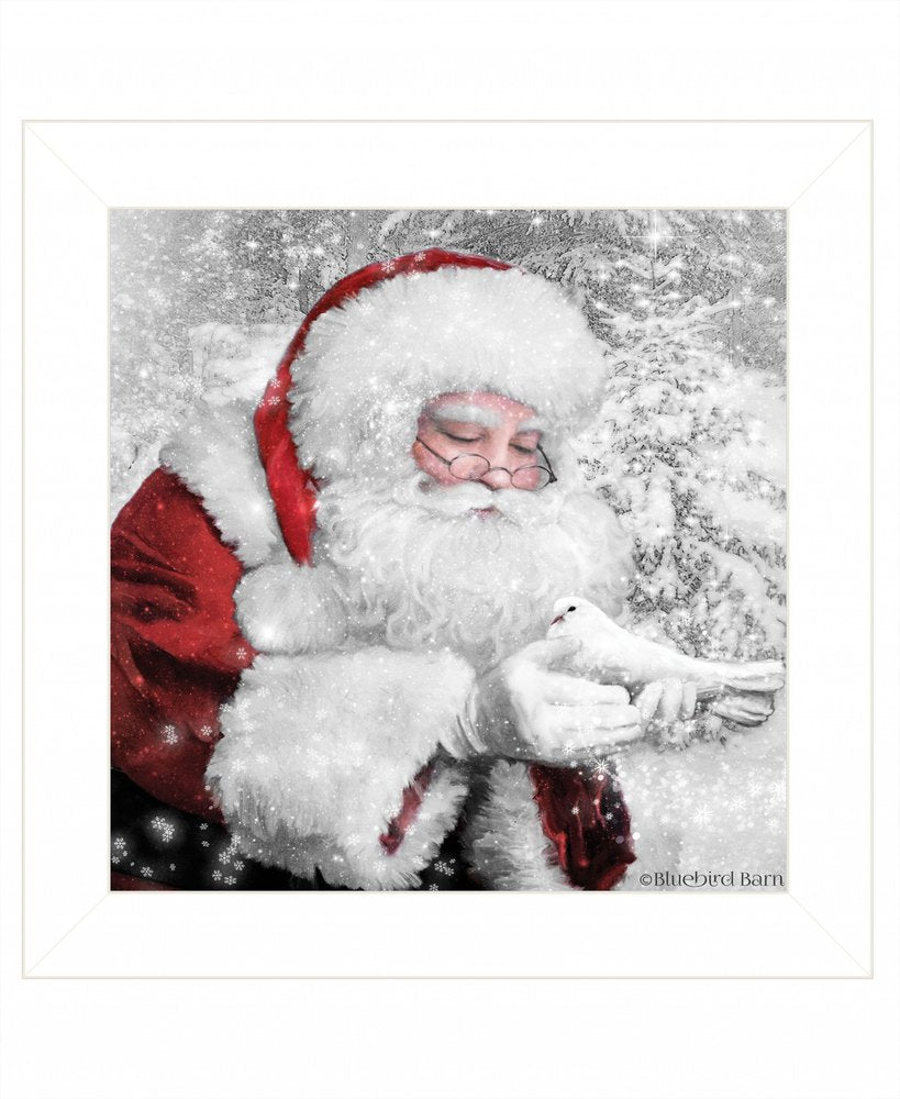 Santas Little Friends 2 White Framed Print Wall Art — view 2
