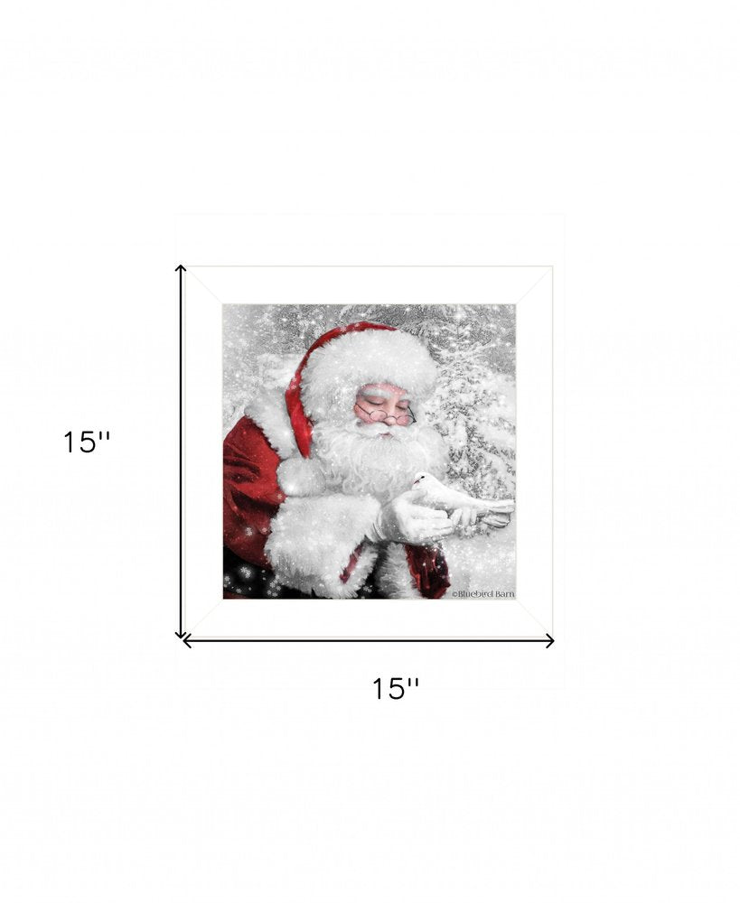 Santas Little Friends 2 White Framed Print Wall Art — view 5