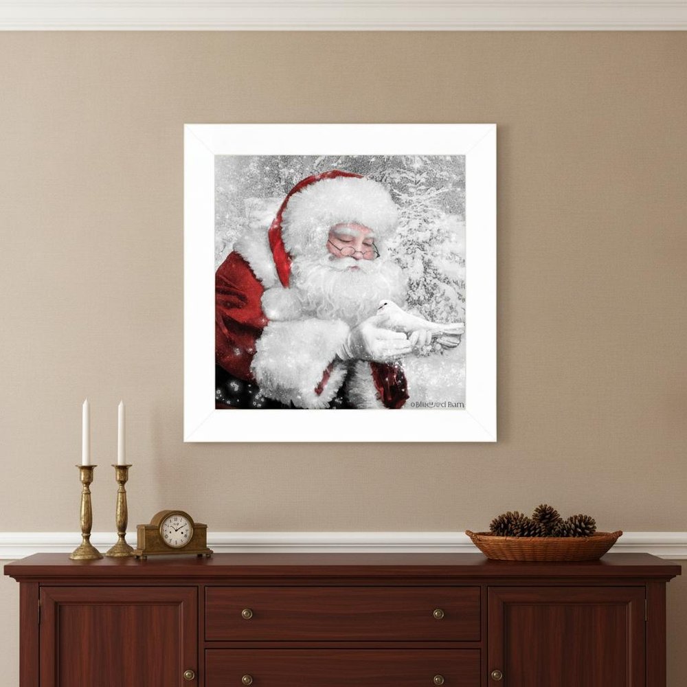 Santas Little Friends 2 White Framed Print Wall Art — view 10