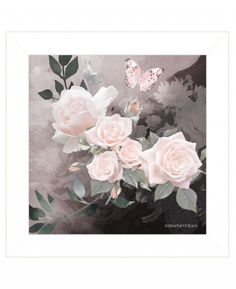 Noir Roses 1 White Framed Print Wall Art HomeRoots