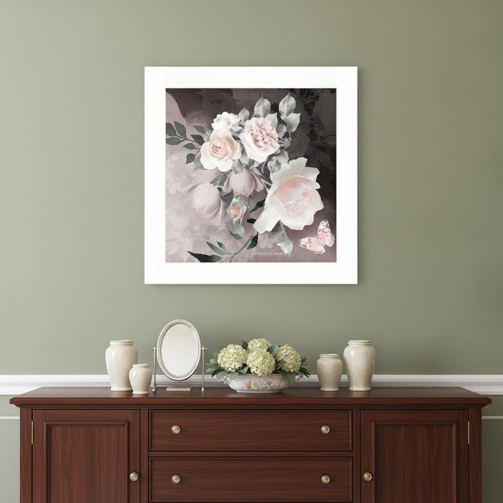 Noir Roses IV 2 White Framed Print Wall Art HomeRoots