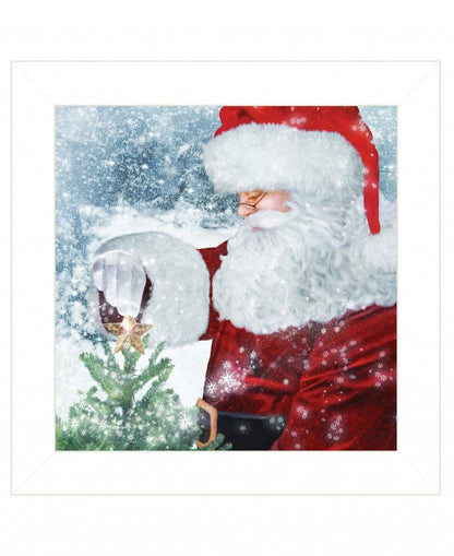 Santas Tree Star 1 White Framed Print Wall Art HomeRoots