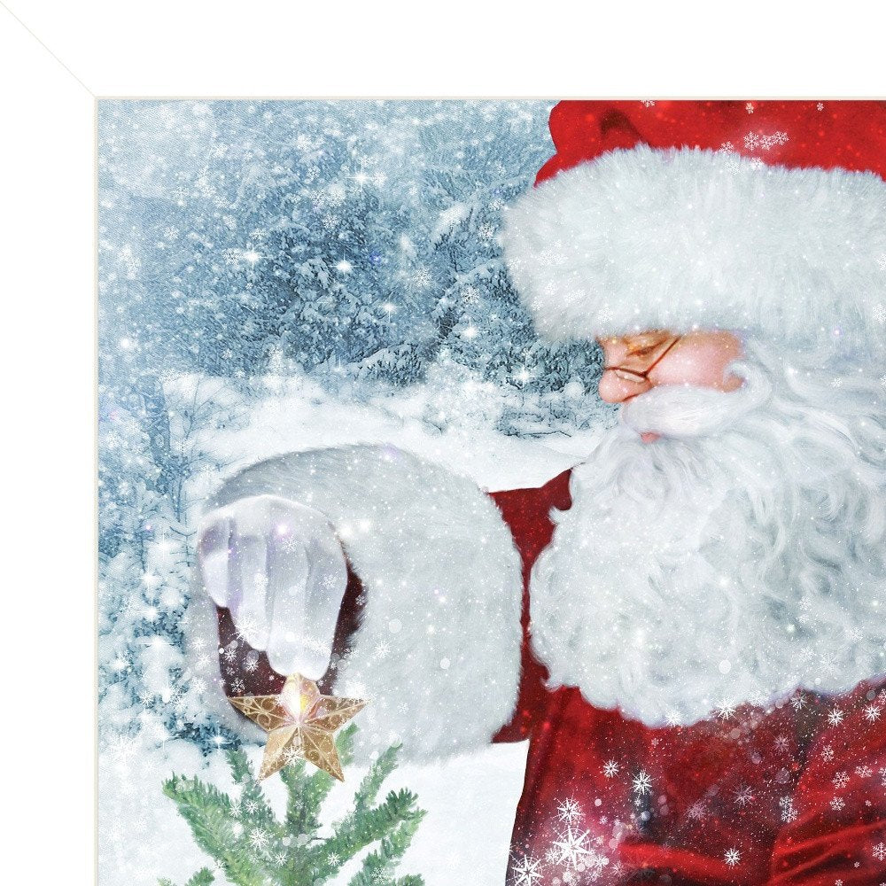 Santas Tree Star 1 White Framed Print Wall Art HomeRoots