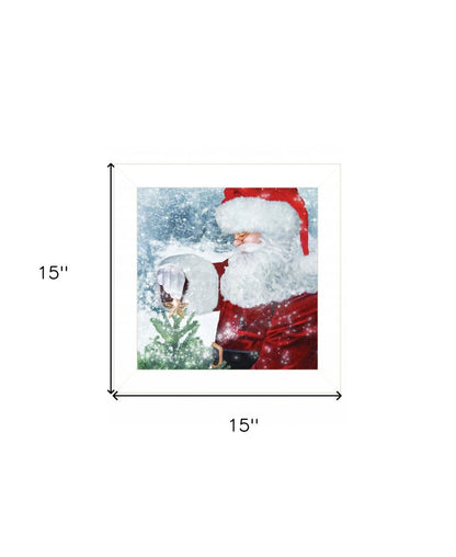 Santas Tree Star 1 White Framed Print Wall Art HomeRoots