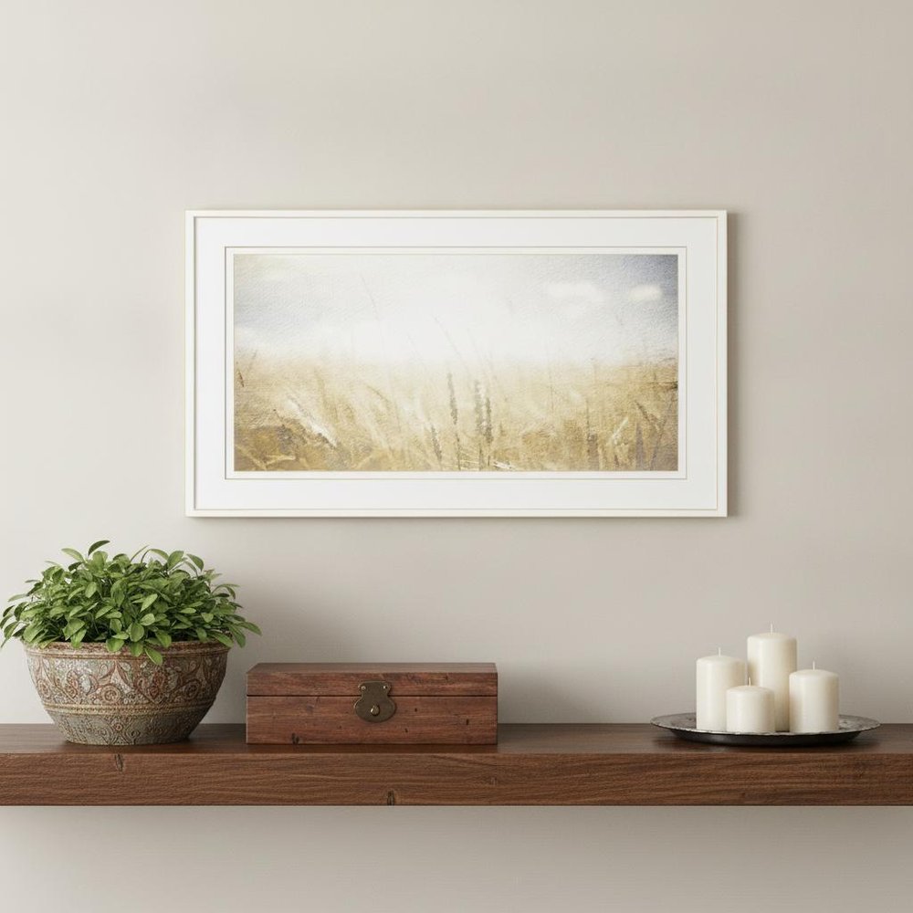 Fields of Gold 1 White Framed Print Wall Art — view 12