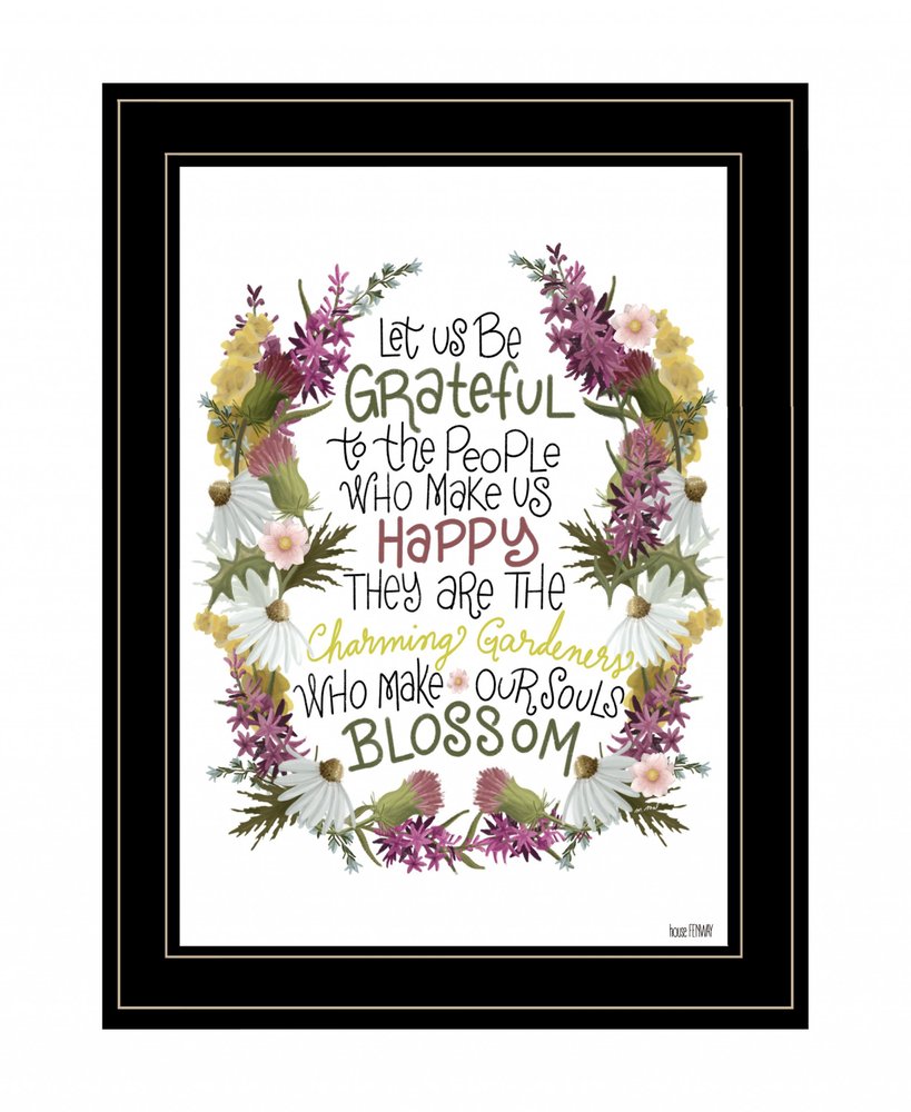 Charming Garden 1 Black Framed Print Wall Art — view 1