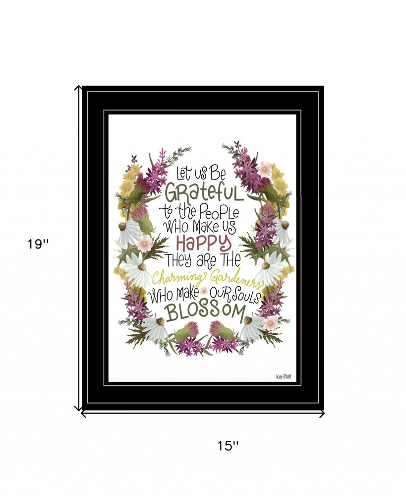 Charming Garden 1 Black Framed Print Wall Art — view 3