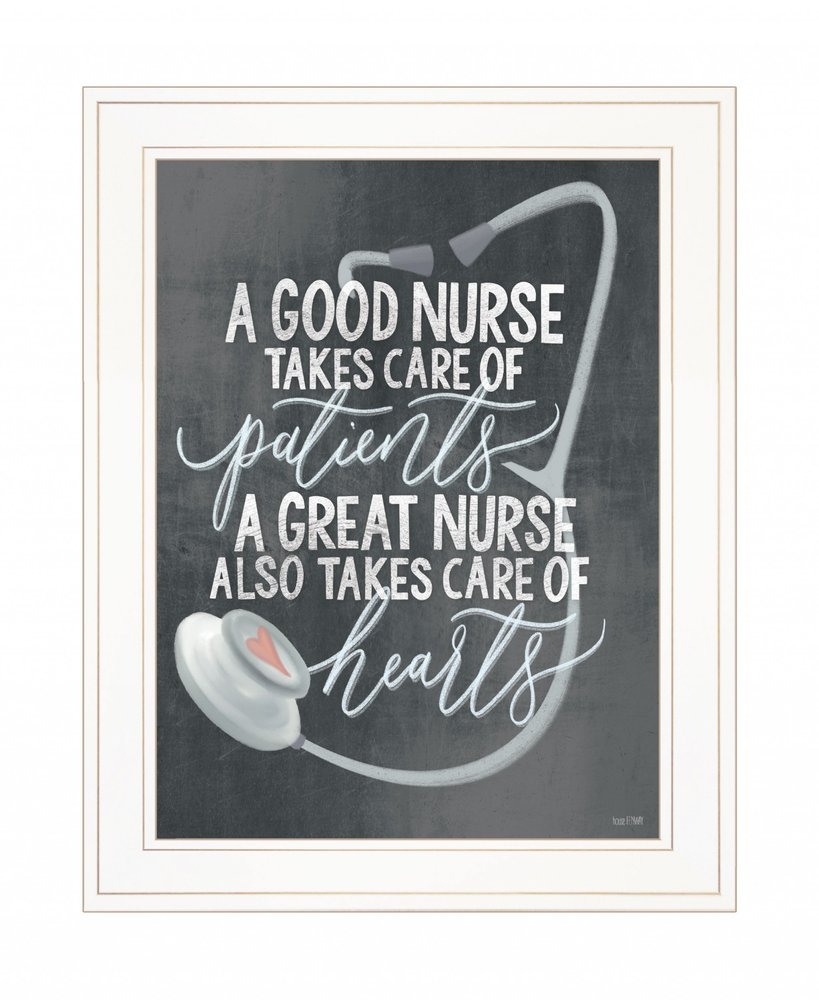 A Nurses Heart 1 White Framed Print Wall Art — view 1