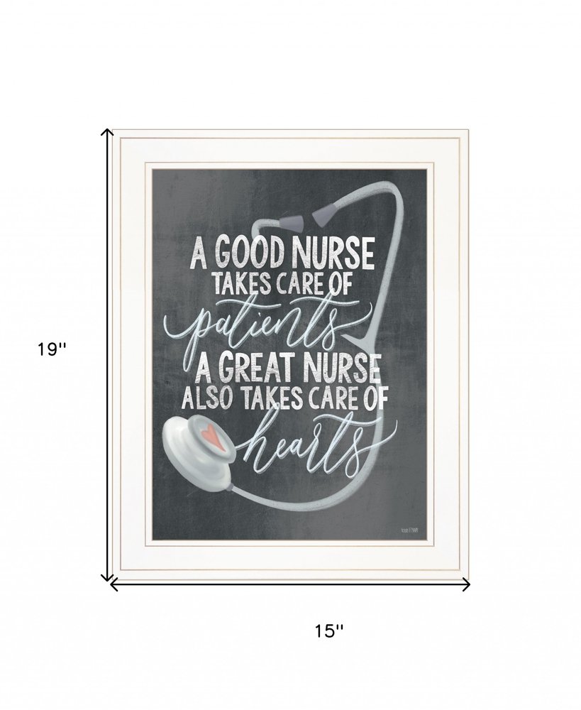 A Nurses Heart 1 White Framed Print Wall Art HomeRoots