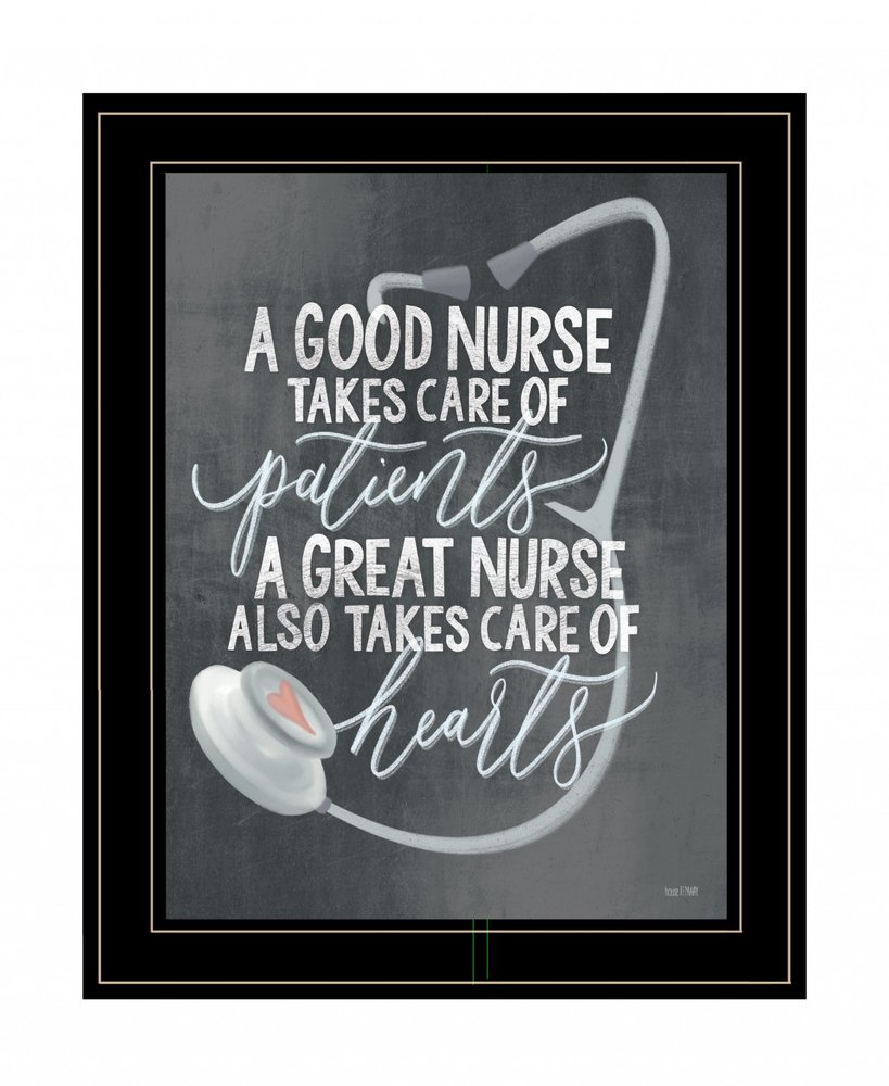 A Nurses Heart 2 Black Framed Print Wall Art — view 2