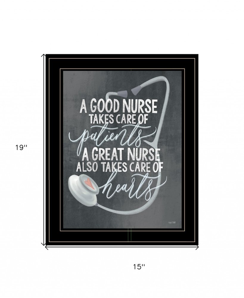 A Nurses Heart 2 Black Framed Print Wall Art — view 4