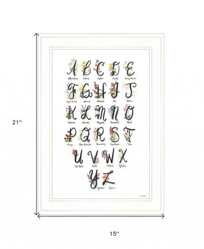 Flower Alphabet 1 White Framed Print Wall Art HomeRoots