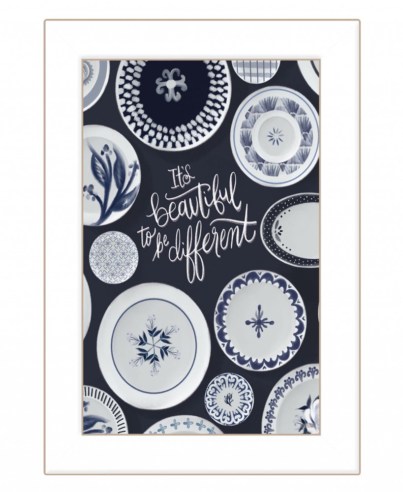 Its Beautiful to Be Different 1 White Framed Print Wall Art HomeRoots