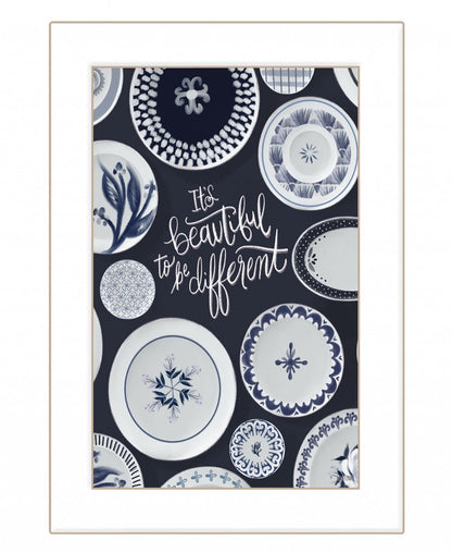 Its Beautiful to Be Different 1 White Framed Print Wall Art HomeRoots