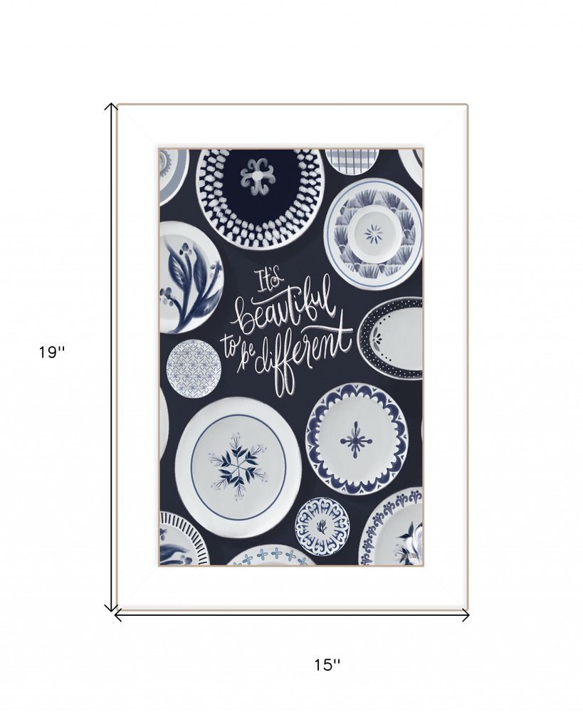 Its Beautiful to Be Different 1 White Framed Print Wall Art HomeRoots