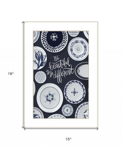 Its Beautiful to Be Different 1 White Framed Print Wall Art HomeRoots