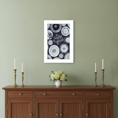 Its Beautiful to Be Different 1 White Framed Print Wall Art HomeRoots