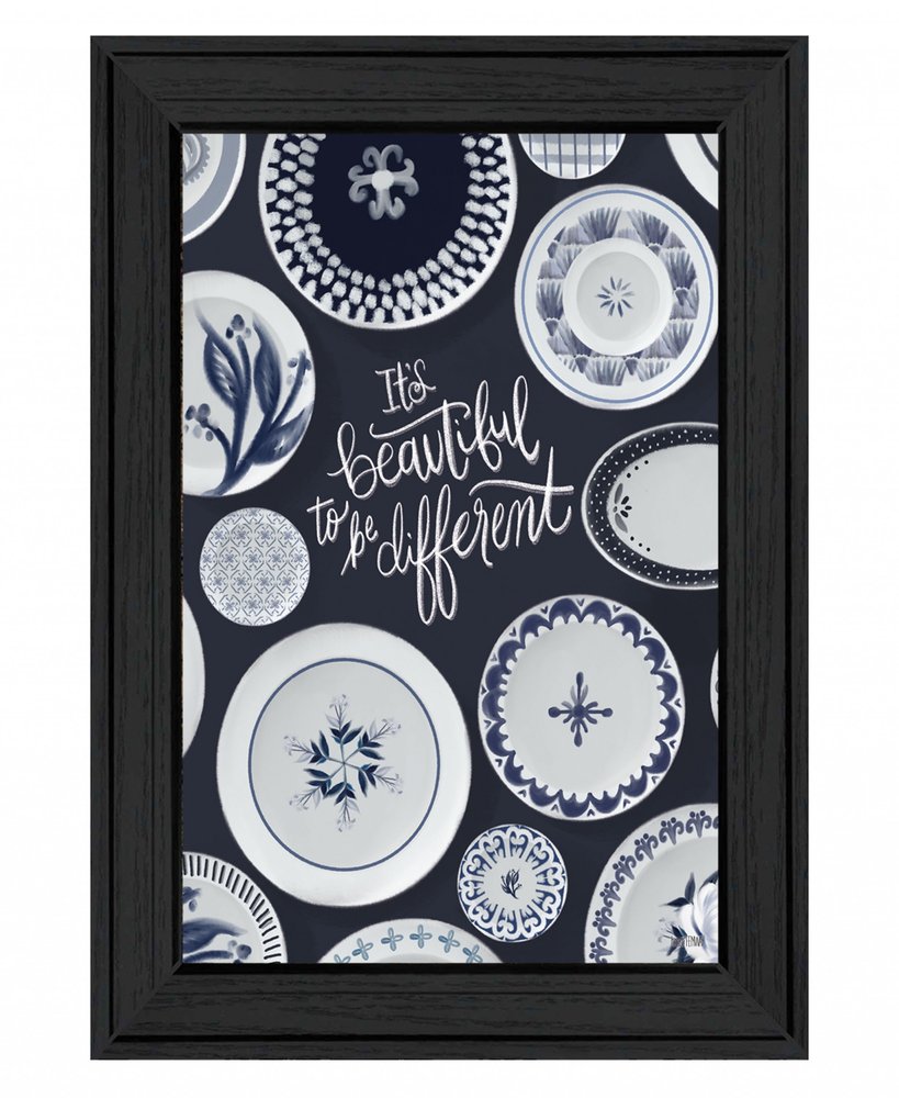 Its Beautiful to Be Different 2 Black Framed Print Wall Art — view 1