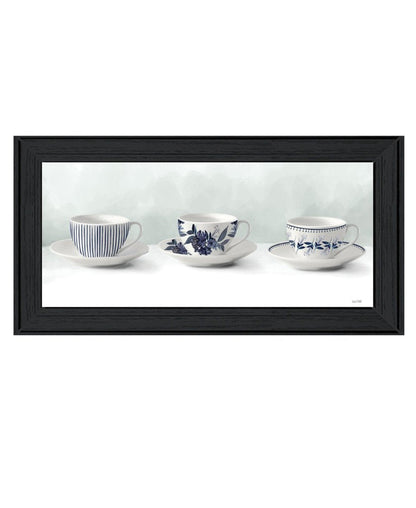 Cups and Saucers 2 Black Framed Print Wall Art HomeRoots