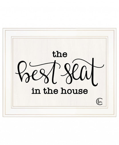 The Best Seat in the House 1 White Framed Print Bathroom Wall Art HomeRoots