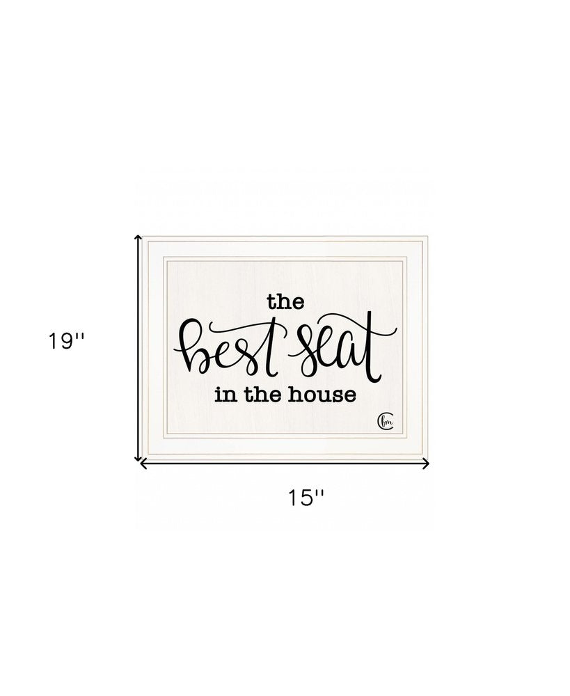 The Best Seat in the House 1 White Framed Print Bathroom Wall Art HomeRoots