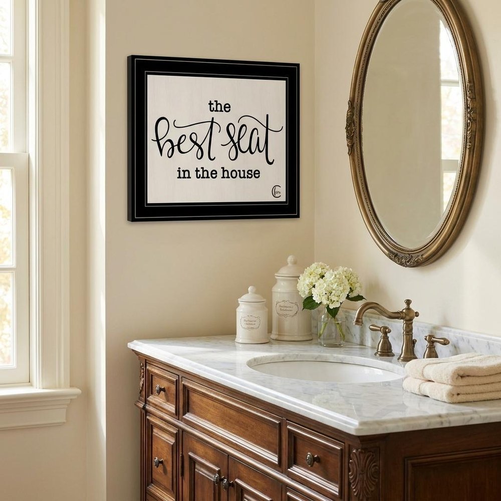 The Best Seat in the House 2 Black Framed Print Bathroom Wall Art HomeRoots