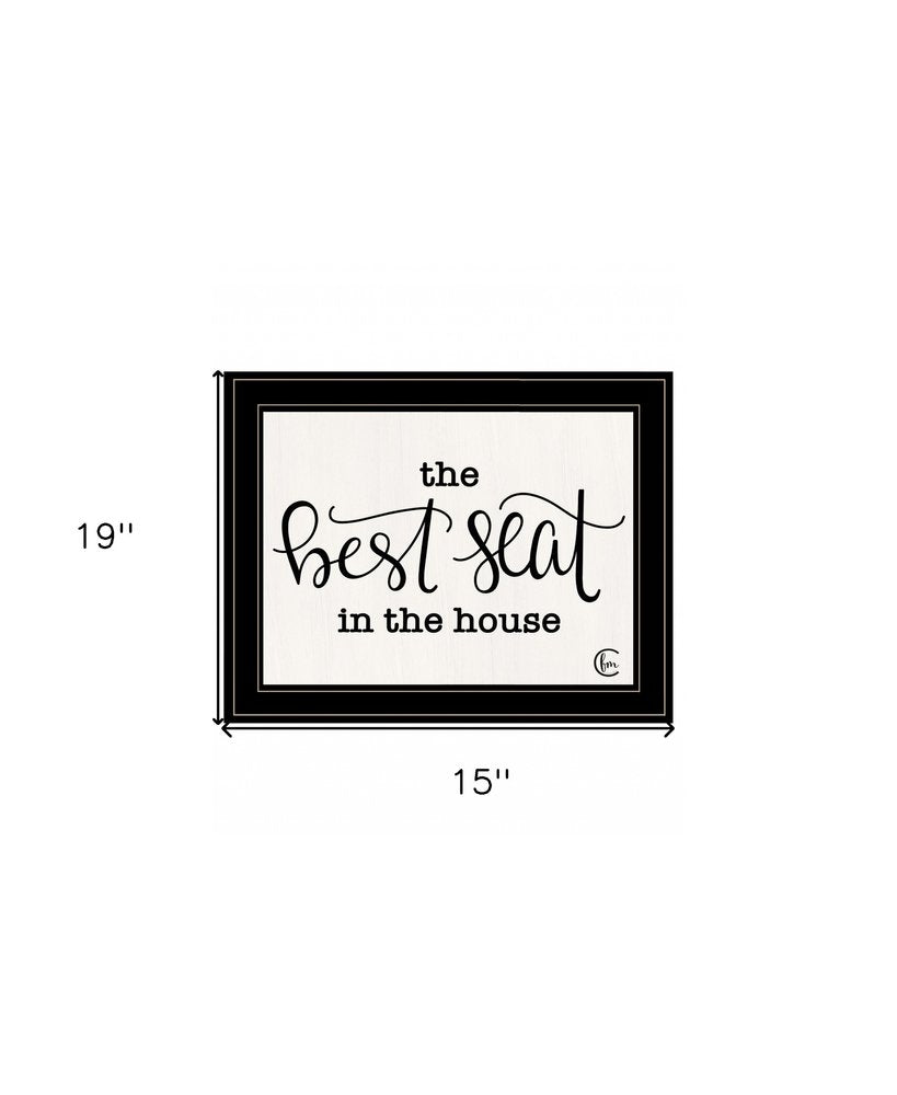 The Best Seat in the House 2 Black Framed Print Bathroom Wall Art — view 4