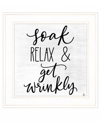 Lets Get Wrinkly 1 White Framed Print Bathroom Wall Art HomeRoots