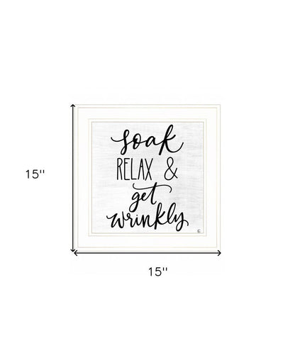 Lets Get Wrinkly 1 White Framed Print Bathroom Wall Art HomeRoots