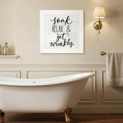 Lets Get Wrinkly 1 White Framed Print Bathroom Wall Art HomeRoots