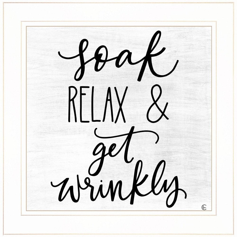 Lets Get Wrinkly 1 White Framed Print Bathroom Wall Art HomeRoots