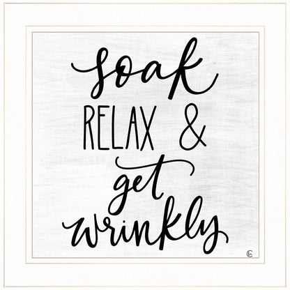 Lets Get Wrinkly 1 White Framed Print Bathroom Wall Art HomeRoots