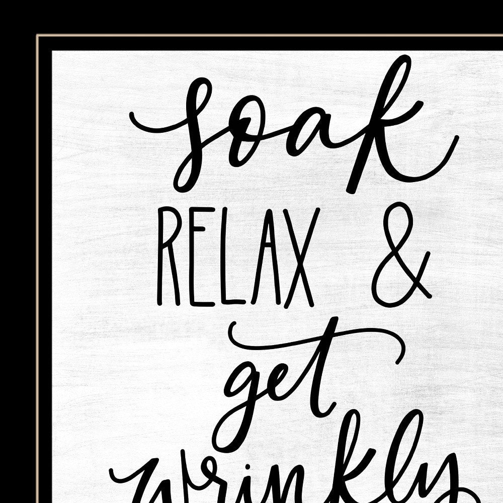 Lets Get Wrinkly 2 Black Framed Print Bathroom Wall Art — view 3