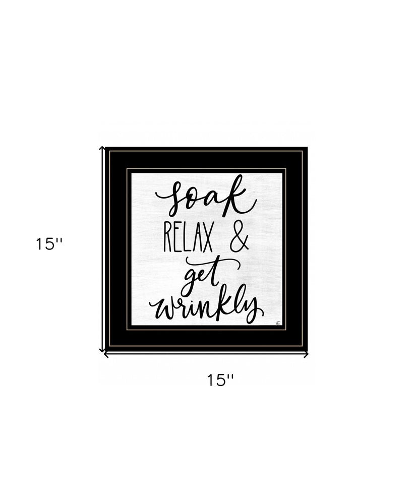 Lets Get Wrinkly 2 Black Framed Print Bathroom Wall Art HomeRoots